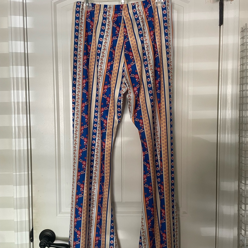 Striped Floral Women's Pants